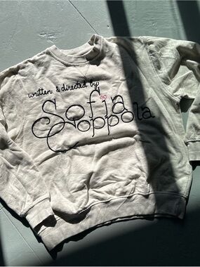 Hand embroidered graphic sweatshirt - written & directed by Sofia Coppola
